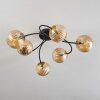 CHEHALIS Ceiling Light - glass gold, black, 6-light sources