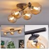 CHEHALIS Ceiling Light - glass Amber, 4-light sources