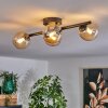 CHEHALIS Ceiling Light - glass Amber, 4-light sources