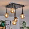 CHEHALIS Ceiling Light - glass Amber, 5-light sources