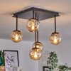 CHEHALIS Ceiling Light - glass Amber, 5-light sources