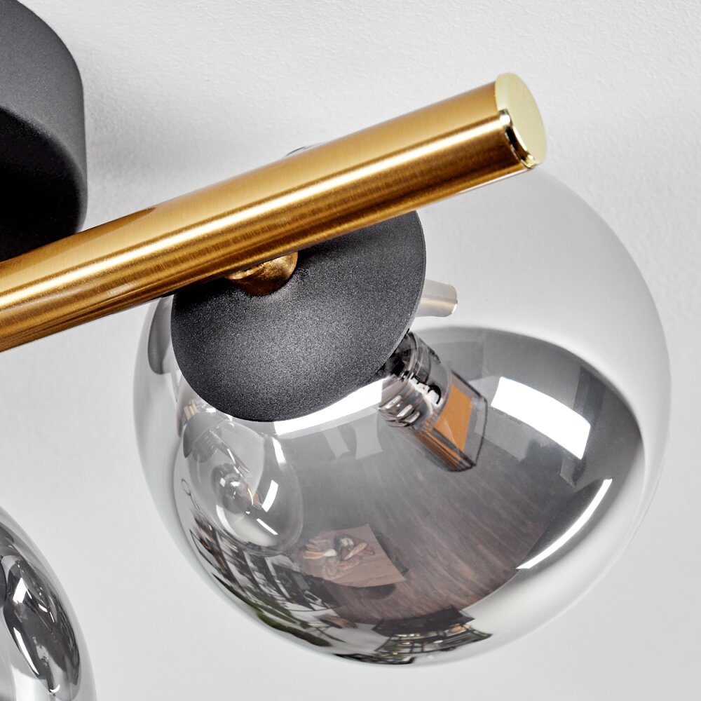 CHEHALIS Ceiling Light - glass gold, black, 3-light sources