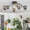 CHEHALIS Ceiling Light - glass gold, black, 6-light sources