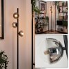 REMAISNIL Floor Lamp - glass black, 3-light sources