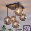 CHEHALIS Ceiling Light - glass gold, black, 5-light sources