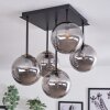 CHEHALIS Ceiling Light - glass gold, black, 5-light sources