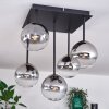 CHEHALIS Ceiling Light - glass gold, black, 5-light sources