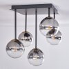 CHEHALIS Ceiling Light - glass gold, black, 5-light sources