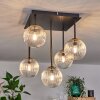 CHEHALIS Ceiling Light - glass gold, black, 5-light sources