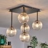 CHEHALIS Ceiling Light - glass gold, black, 5-light sources