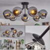 KOYOTO Ceiling Light - glass chrome, Smoke-coloured, 7-light sources