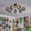 KOYOTO Ceiling Light - glass chrome, Smoke-coloured, 7-light sources