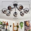 KOYOTO Ceiling Light - glass chrome, Smoke-coloured, 7-light sources