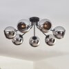 KOYOTO Ceiling Light - glass chrome, Smoke-coloured, 7-light sources