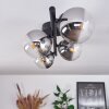 CHEHALIS Ceiling Light - glass clear, Smoke-coloured, 4-light sources