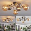 CHEHALIS Ceiling Light - glass gold, black, 6-light sources