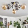 CHEHALIS Ceiling Light - glass gold, black, 6-light sources