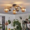 CHEHALIS Ceiling Light - glass gold, black, 6-light sources