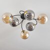 CHEHALIS Ceiling Light - glass gold, black, 6-light sources