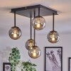 CHEHALIS Ceiling Light - glass Smoke-coloured, 5-light sources