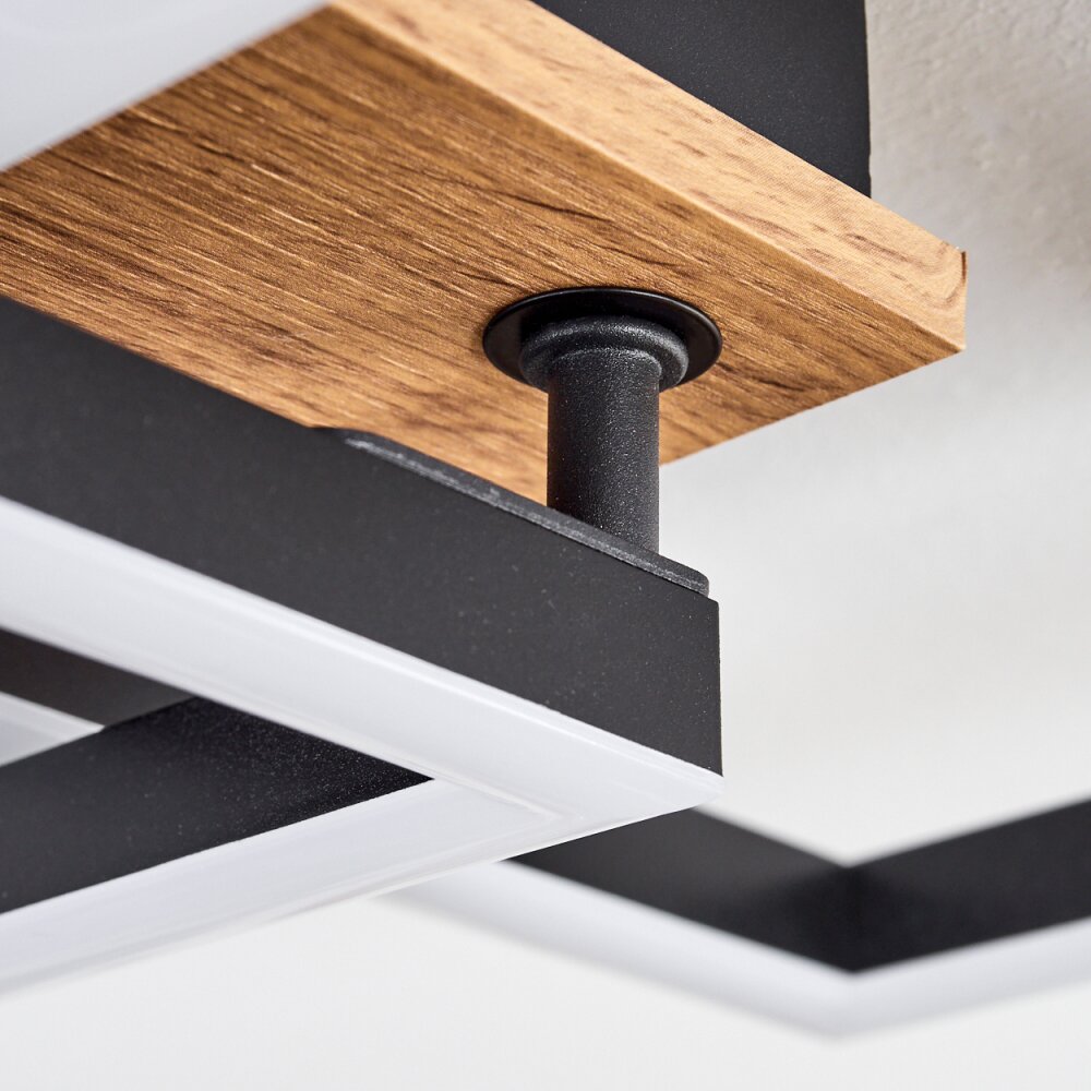 BEALO Ceiling Light LED brown, Wood like finish, 1-light source