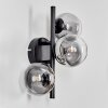 CHEHALIS Wall Light - glass clear, Smoke-coloured, 3-light sources