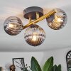 CHEHALIS Ceiling Light - glass gold, black, 3-light sources