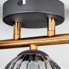 CHEHALIS Ceiling Light - glass gold, black, 3-light sources