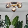 CHEHALIS Ceiling Light - glass gold, black, 3-light sources