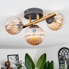 CHEHALIS Ceiling Light - glass gold, black, 3-light sources