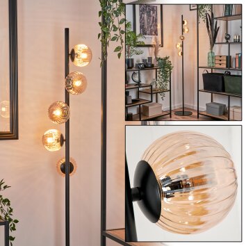 REMAISNIL Floor Lamp - glass Amber, 5-light sources