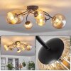 CHEHALIS Ceiling Light - glass Amber, 6-light sources