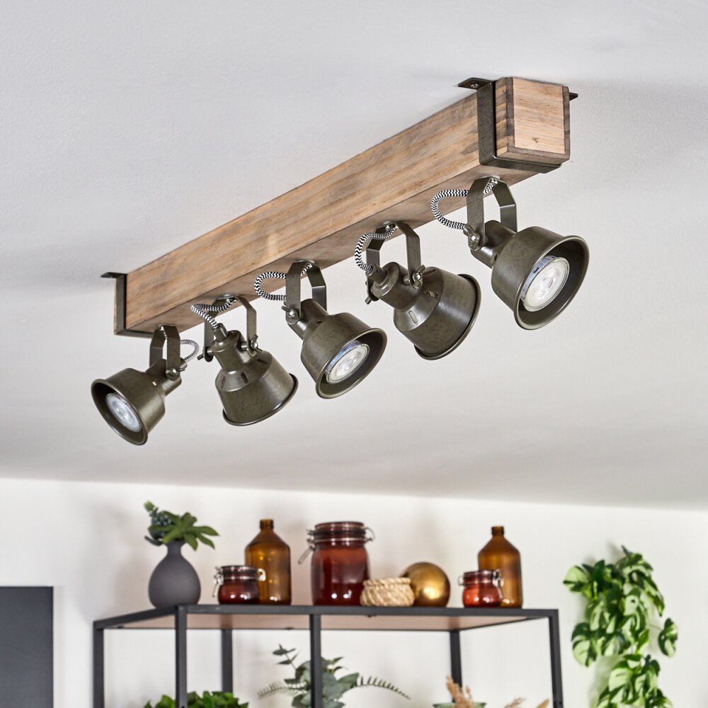 PEHEFITO Ceiling Light Ecru, black, 5-light sources