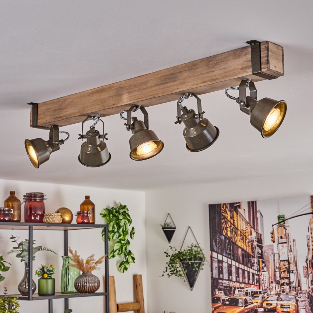 PEHEFITO Ceiling Light Ecru, black, 5-light sources