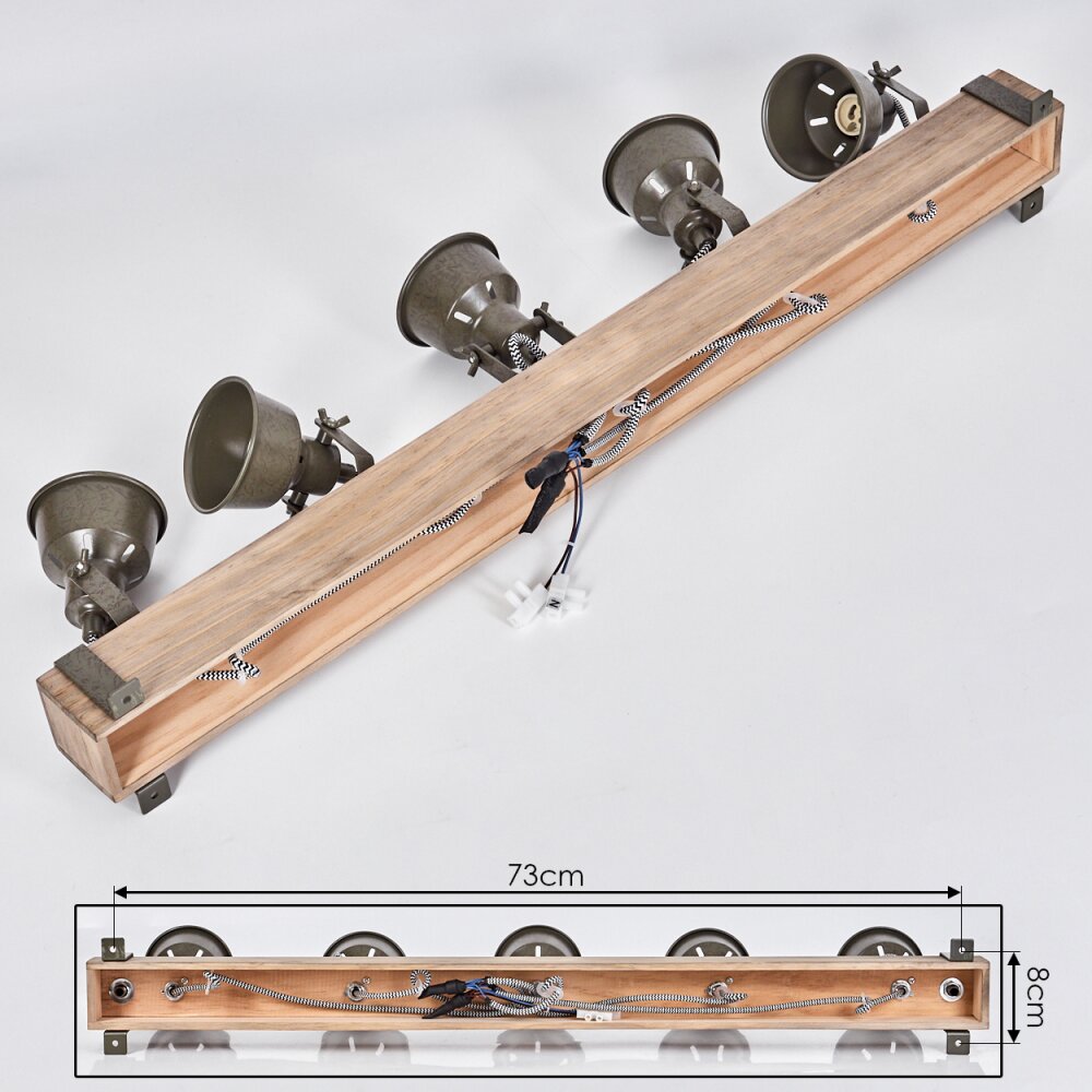 PEHEFITO Ceiling Light Ecru, black, 5-light sources