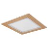 Globo CLAY Ceiling Light LED Wood like finish, white, 1-light source