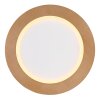 Globo CLAY Ceiling Light LED Wood like finish, white, 1-light source