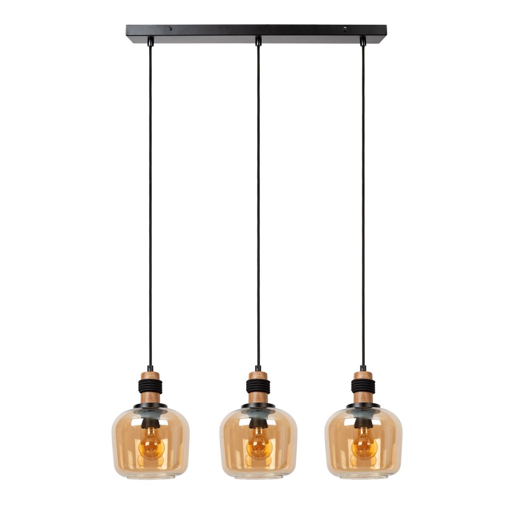 Lucide ILONA Pendant Light black, 3-light sources
