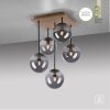 Leuchten-Direkt GREEN WIDOW Ceiling Light Ecru, black, 5-light sources