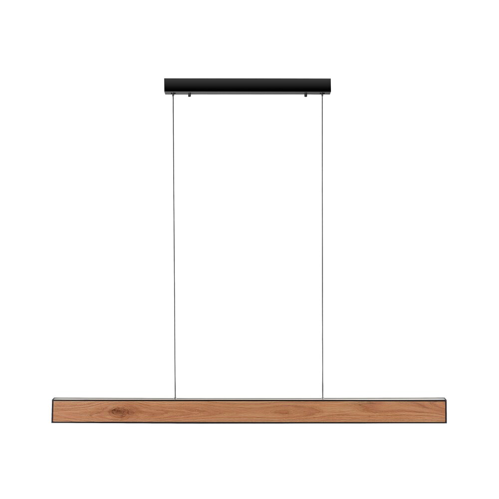 Paul-Neuhaus NANIA Pendant Light LED Wood like finish, black, 1-light source