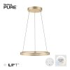 Paul-Neuhaus PURE E-LOOP Pendant Light LED gold, 2-light sources, Remote control