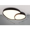 Trio RISE Ceiling Light LED black, 1-light source, Remote control