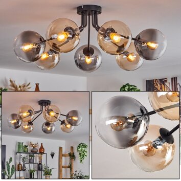 Gastor Ceiling Light - glass 10 cm, 12 cm, 15 cm Amber, Smoke-coloured, 7-light sources