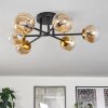 Chehalis Ceiling Light - glass 10 cm gold, black, 6-light sources