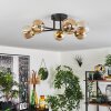 Chehalis Ceiling Light - glass 10 cm gold, black, 6-light sources