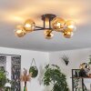 Chehalis Ceiling Light - glass 10 cm gold, black, 6-light sources