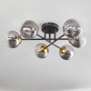 Chehalis Ceiling Light - glass 12 cm gold, black, 6-light sources