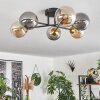 Chehalis Ceiling Light - glass 12 cm gold, black, 6-light sources