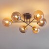 Chehalis Ceiling Light - glass 12 cm gold, black, 6-light sources