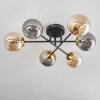 Chehalis Ceiling Light - glass 12 cm gold, black, 6-light sources